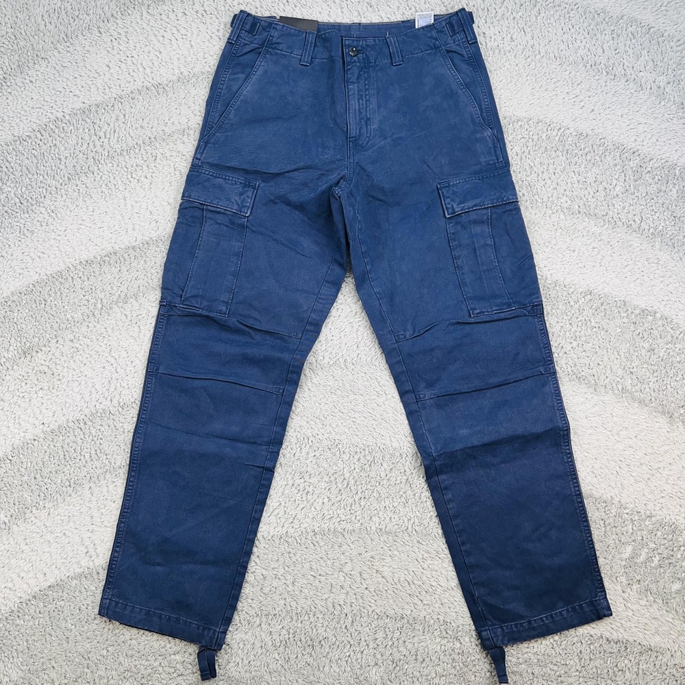 Banana Republic Cargo‎ Pants Mens 31 Boat Blue Relaxed Fit Adjustable Waist